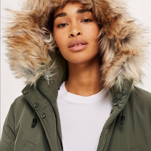 ✨SOLD✨ TopShop ‘Monty’ faux fur trim parka - Picture 3 of 7